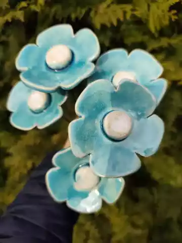 kwiaty ceramiczne 4 szt