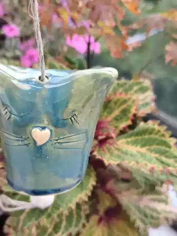Dzwonek ceramiczny kotek