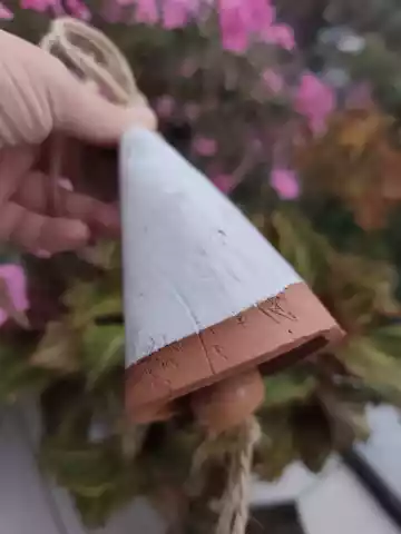 Dzwonek ceramiczny biały