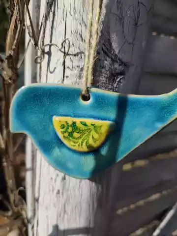 ptaszek ceramiczny zawieszka