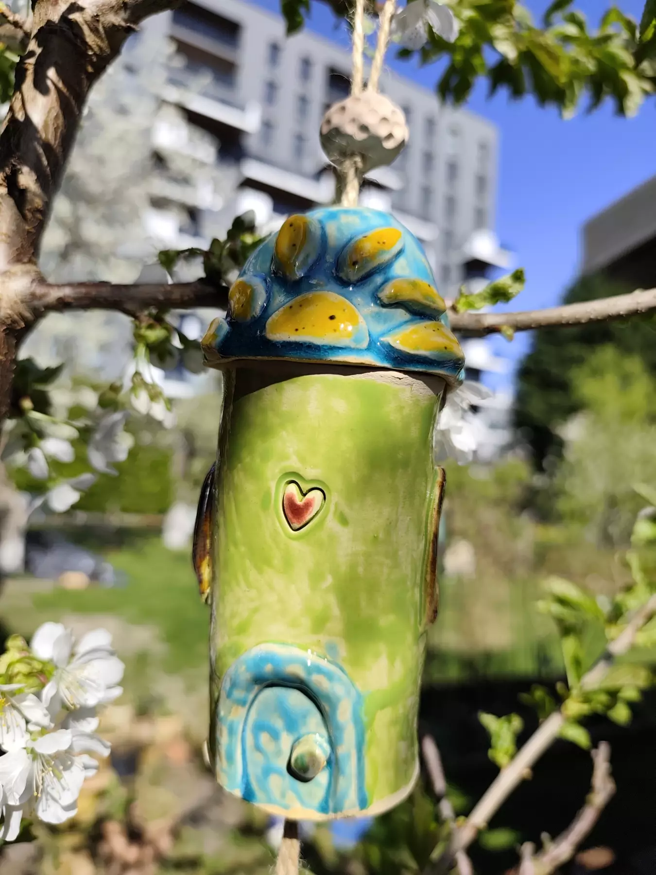 domek dzwonek ceramiczny