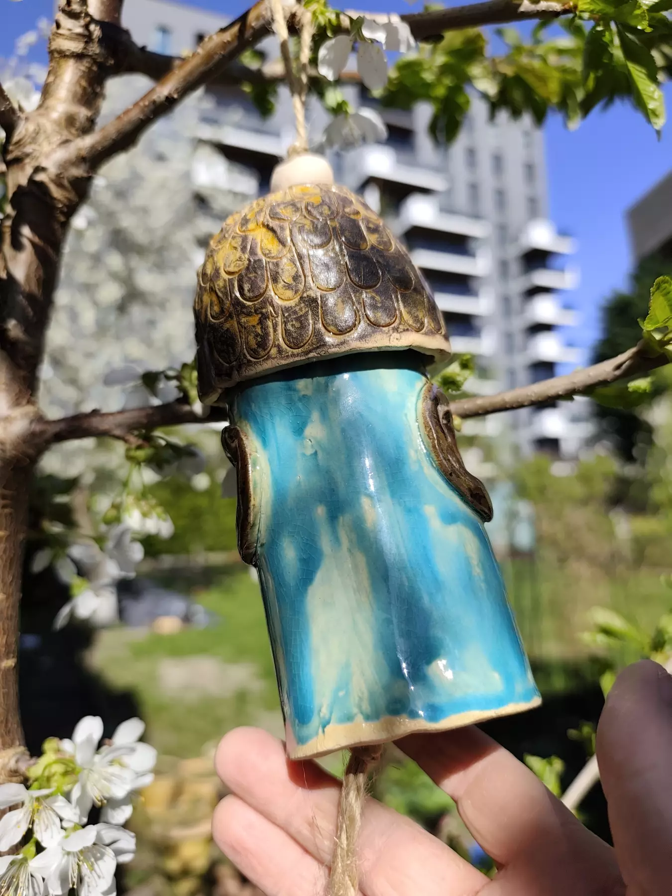 domek dzwonek ceramiczny