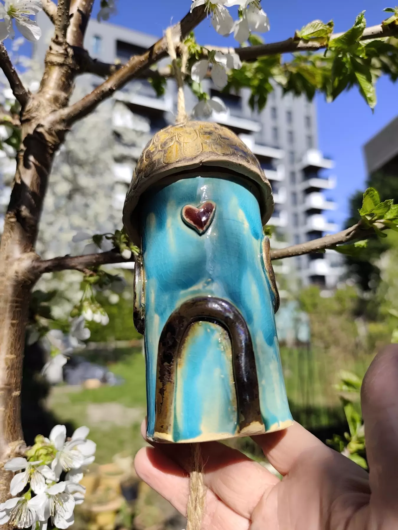 domek dzwonek ceramiczny