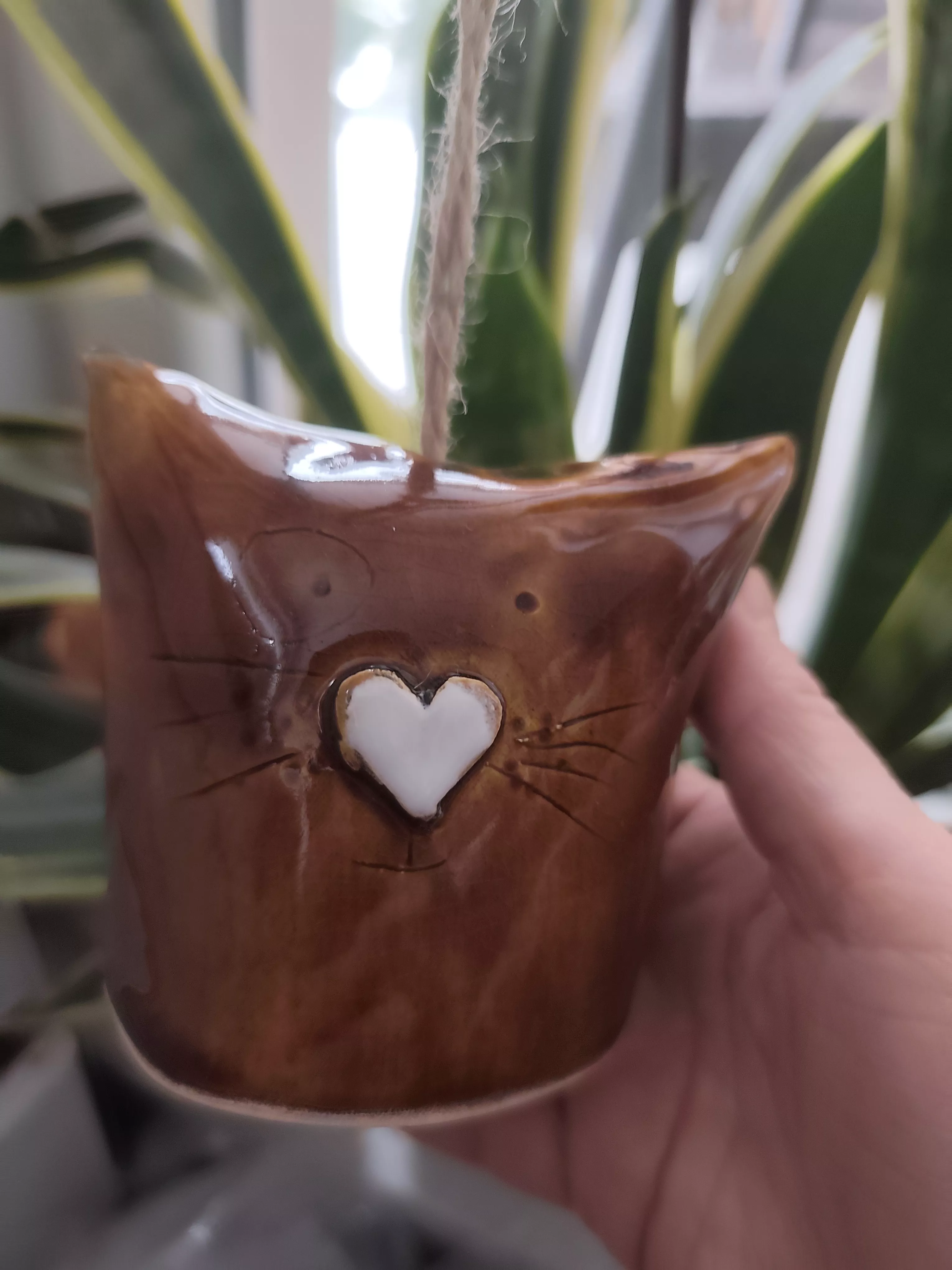 dzwonek ceramiczny kot