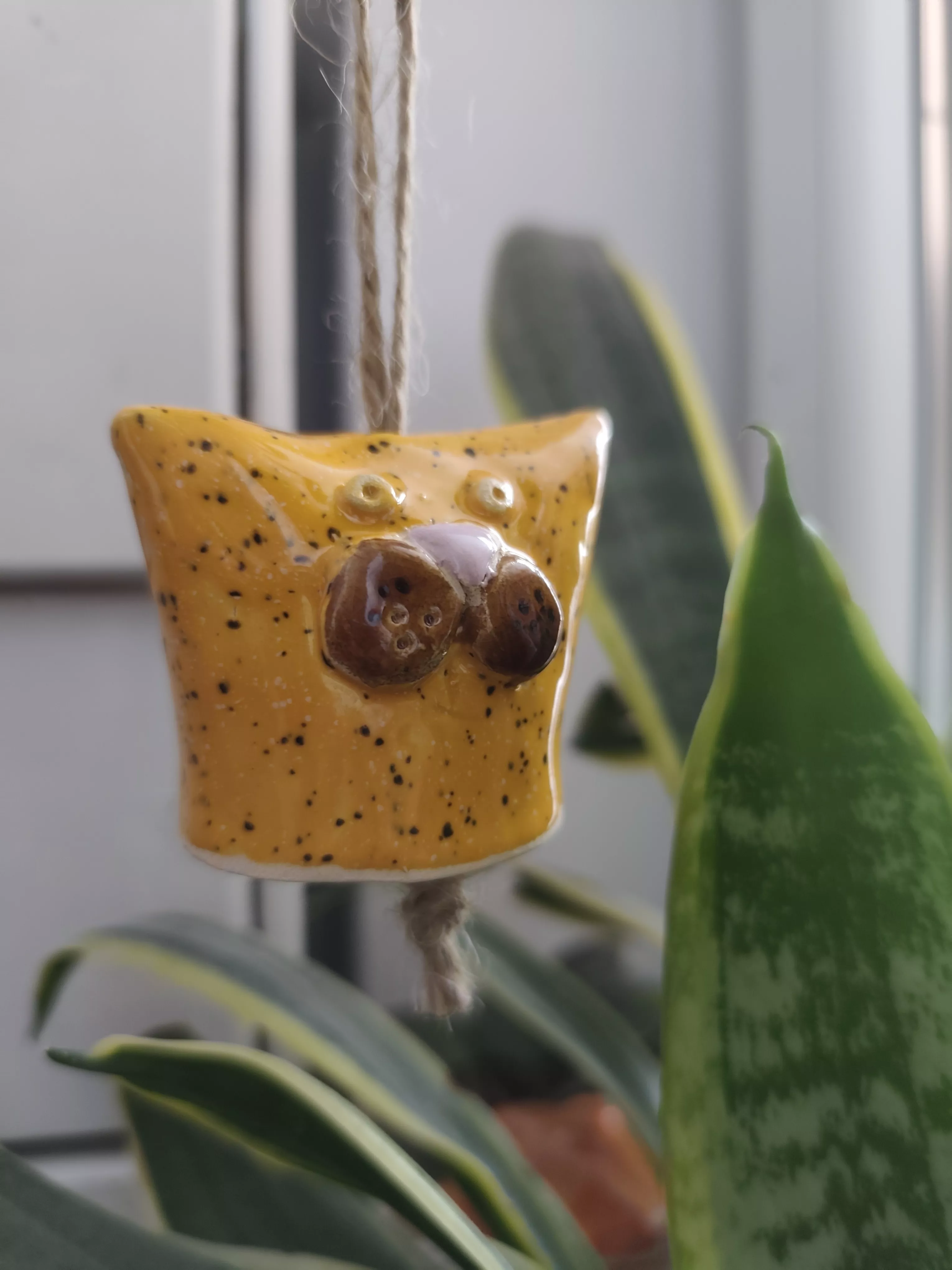 dzwonek ceramiczny kot mały