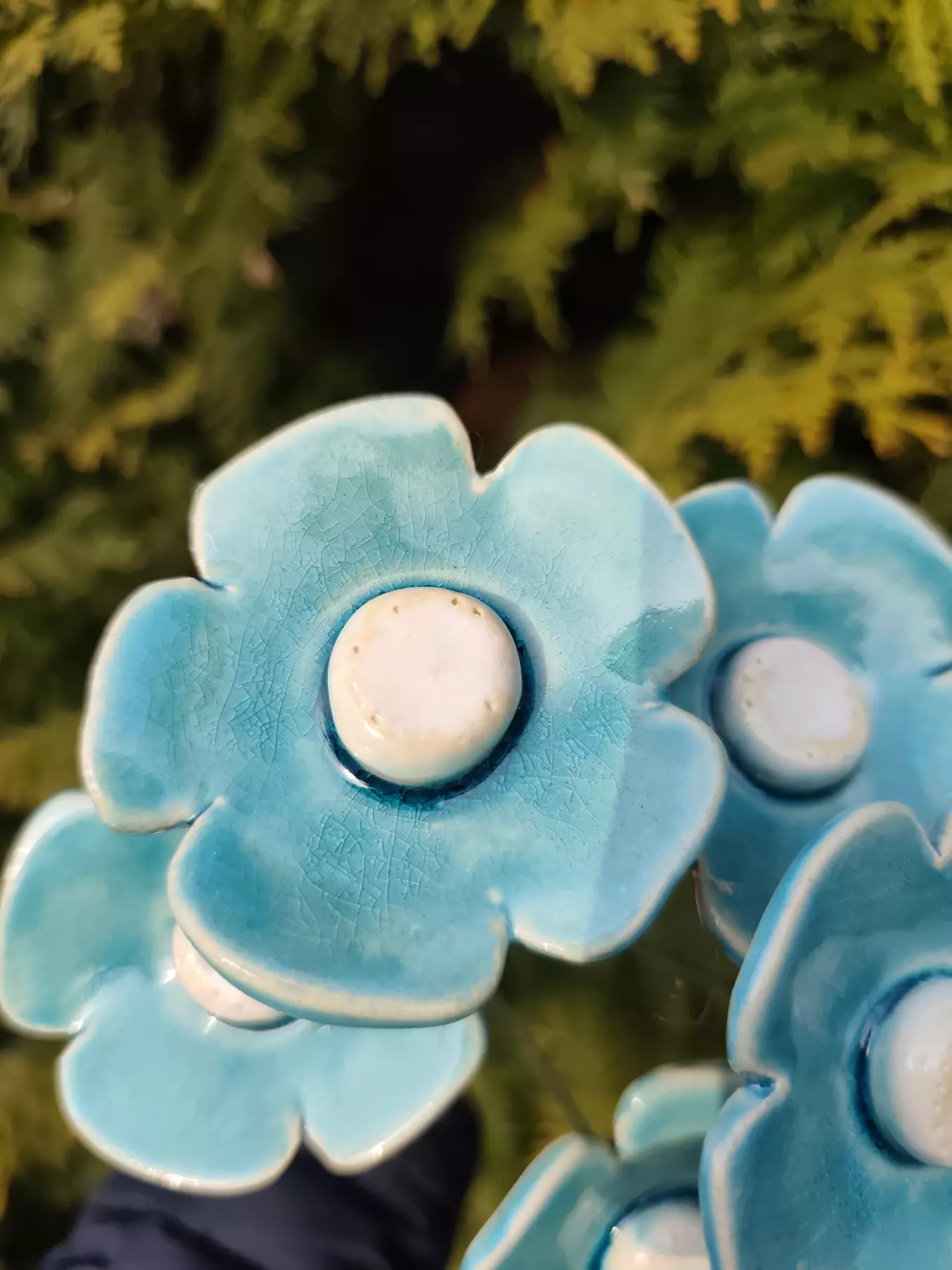 kwiaty ceramiczne 4 szt