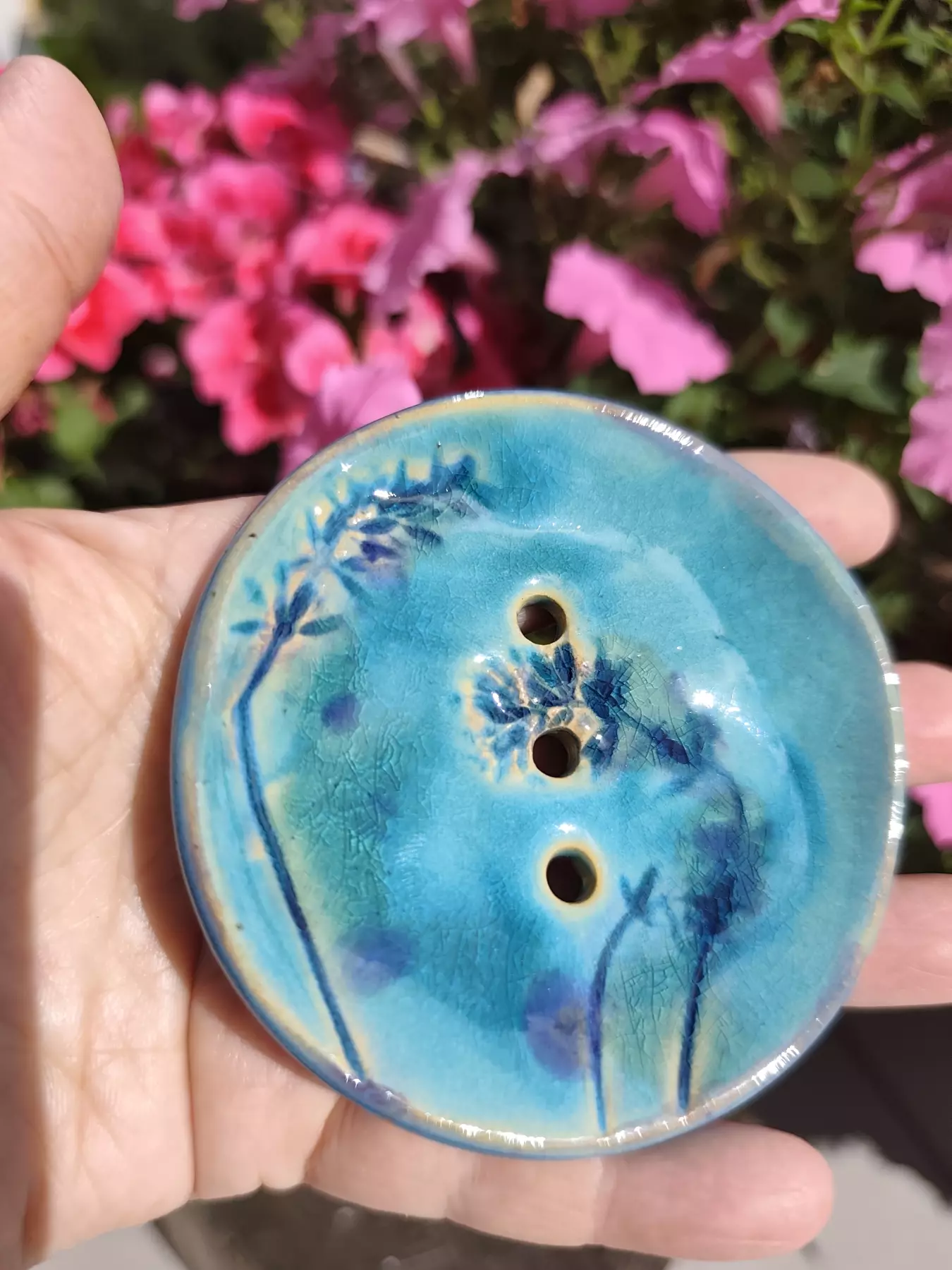 Mydelniczka ceramiczna z lawendą okrągła